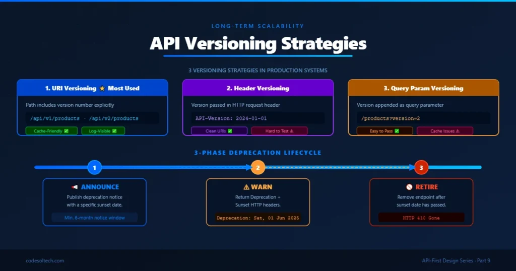 API-First Design: Build Webs That Scale Fast 8 API Versioning Strategies for Long-Term Scalability
