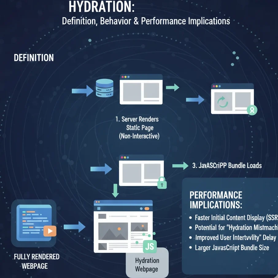 The Architecture of Modern Web Development: 2026 Guide 5 5. Hydration Definition, Mechanics, and Performance Implications