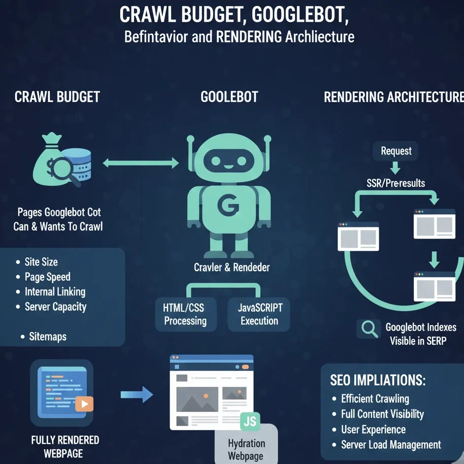 The Architecture of Modern Web Development: 2026 Guide 6 7. Crawl Budget, Googlebot, and Rendering Architecture