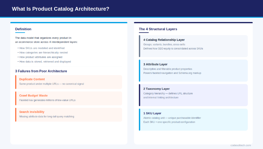 E-commerce Product Catalog Architecture: SKU, Taxonomy & Attributes 1 What Is Product Catalog Architecture?