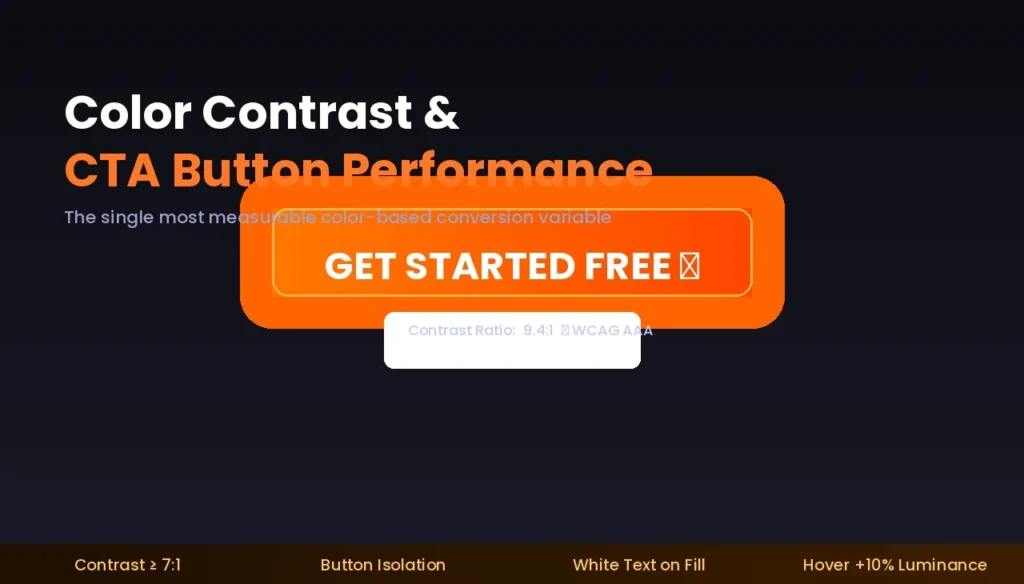 UI/UX Design Psychology: Science of Color & Conversions 6 The Role of Color Contrast in CTA Button Performance