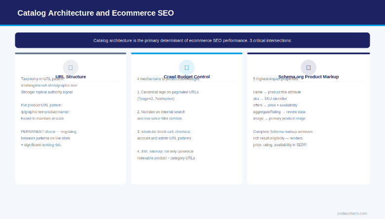 E-commerce Product Catalog Architecture: SKU, Taxonomy & Attributes 7 Catalog Architecture and E-commerce SEO