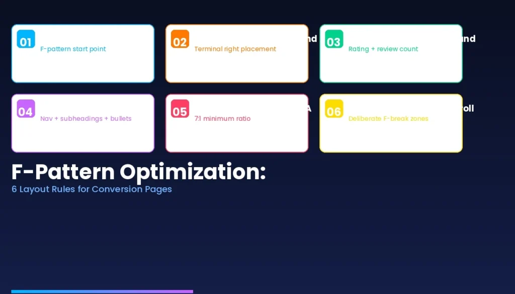 UI/UX Design Psychology: Science of Color & Conversions 8 F-Pattern Optimization: Layout Rules for Conversion-Focused Pages