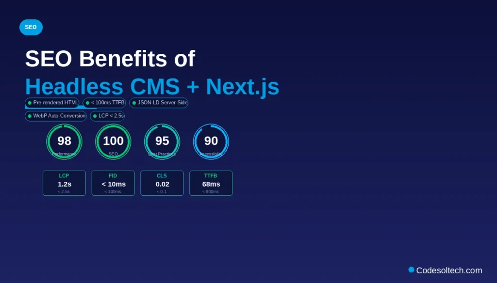 Headless CMS + Next.js: Decoupled Architecture, API Design, and Performance 7 SEO Benefits of Headless CMS + Next.js Integration