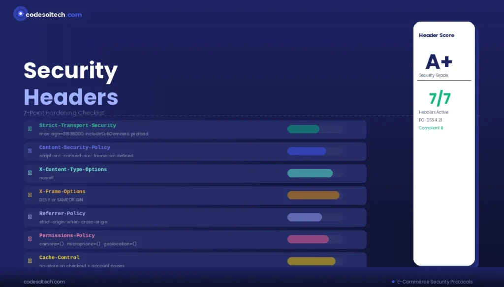 E-commerce Security Protocols: The Complete Technical Guide to Protecting Online Transactions 10 Security Headers Checklist for E-commerce Platforms