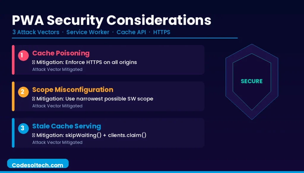 Progressive Web Apps (PWAs): Architecture, Core Technologies, and Performance Standards 14 Security Considerations in Progressive Web App Development