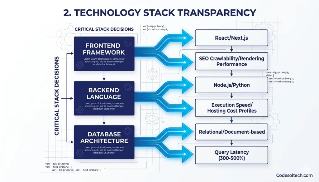 Choosing a Web Development Partner: The Decision That Defines Your Digital Infrastructure 3 2. Technology Stack Transparency