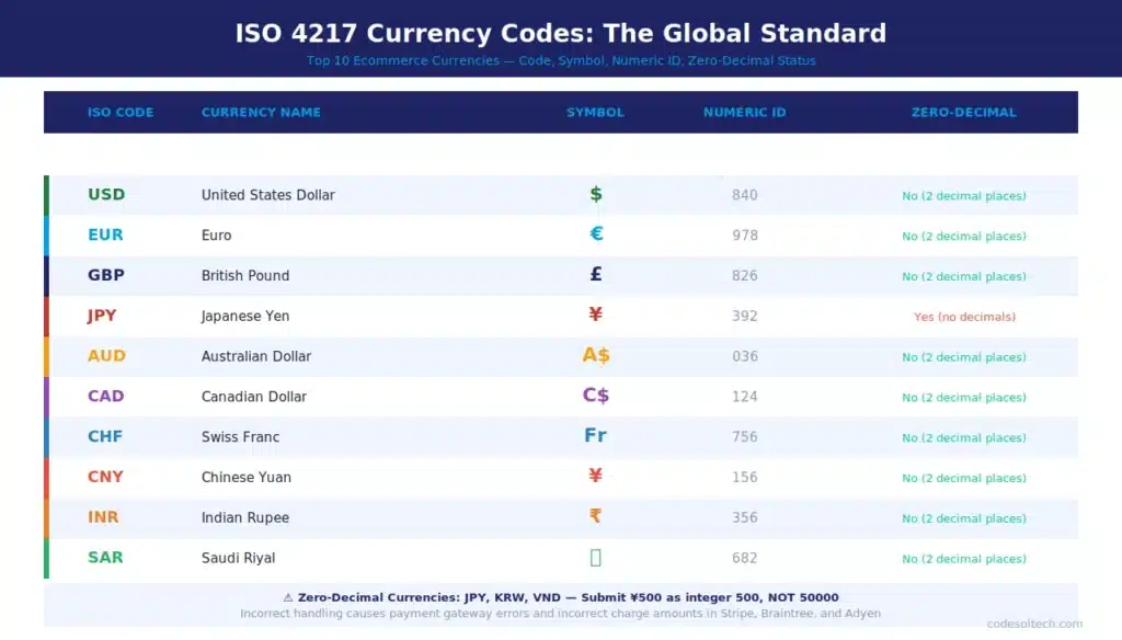 Multi-Currency ECommerce Systems: Sell Globally, Get Paid More 9 ISO 4217 Currency Codes: The Global Standard