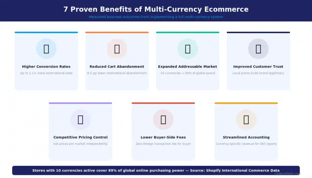 Multi-Currency ECommerce Systems: Sell Globally, Get Paid More 10 7 Proven Benefits of Multi-Currency Ecommerce