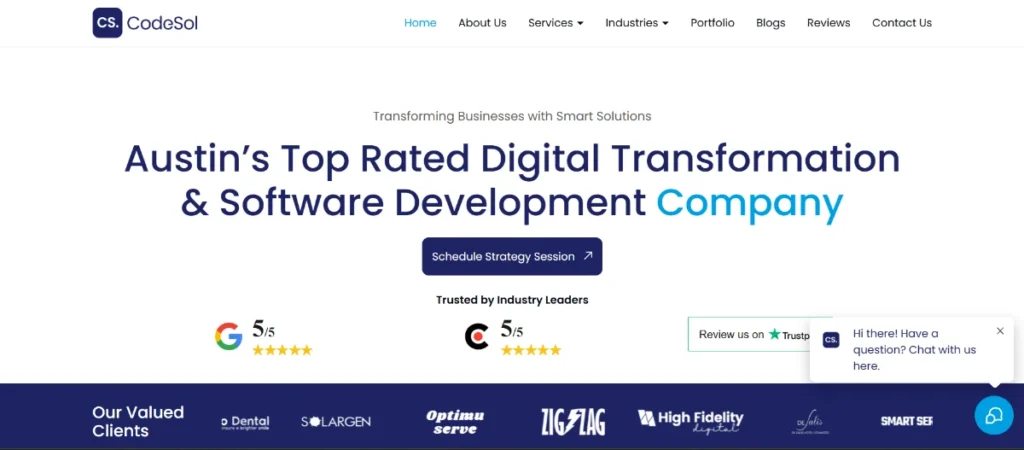 Top 10 Best Web Design & Development Companies in Austin, TX 1 codesol technologies the top web design and development company in austin for small to mid size local businesses