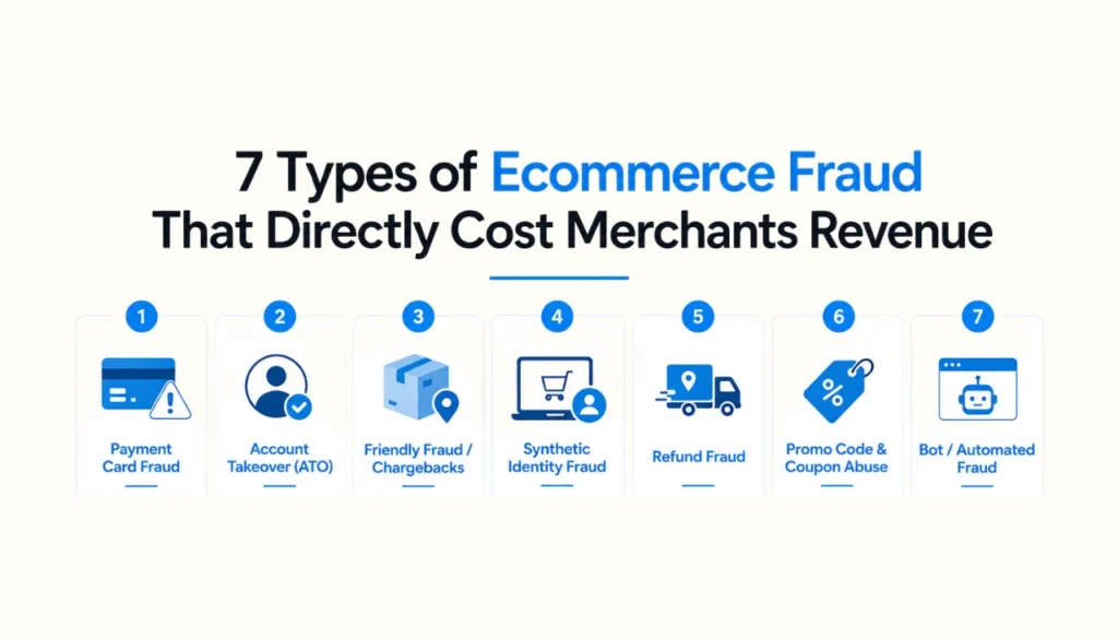 7 Types of Ecommerce Fraud That Directly Cost Merchants Revenue