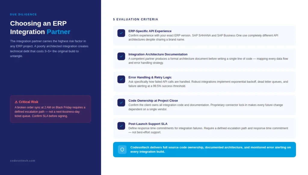 ERP Integration with Ecommerce: 2026 Guide 8 How to Choose an ERP-Ecommerce Integration Development Partner