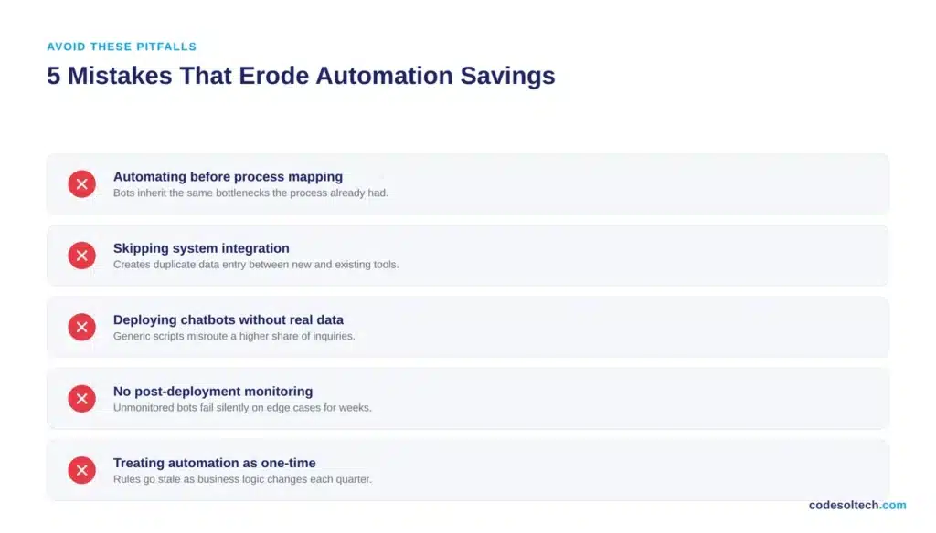Common Mistakes That Erode Automation Savings