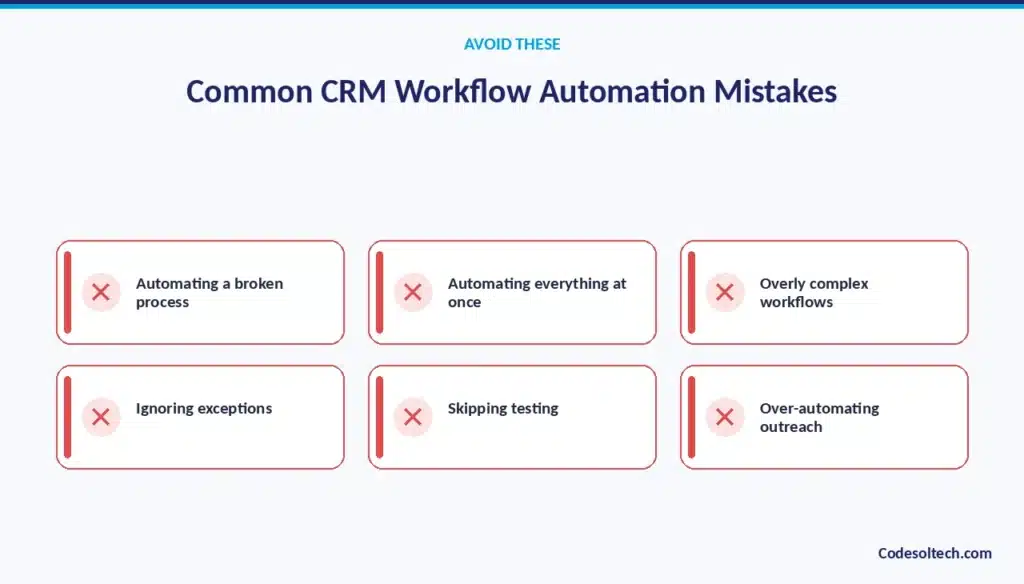 Common CRM Workflow Automation Mistakes to Avoid