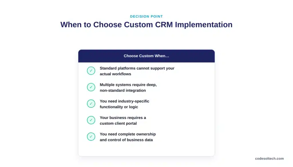 When Should You Choose Custom CRM Implementation?