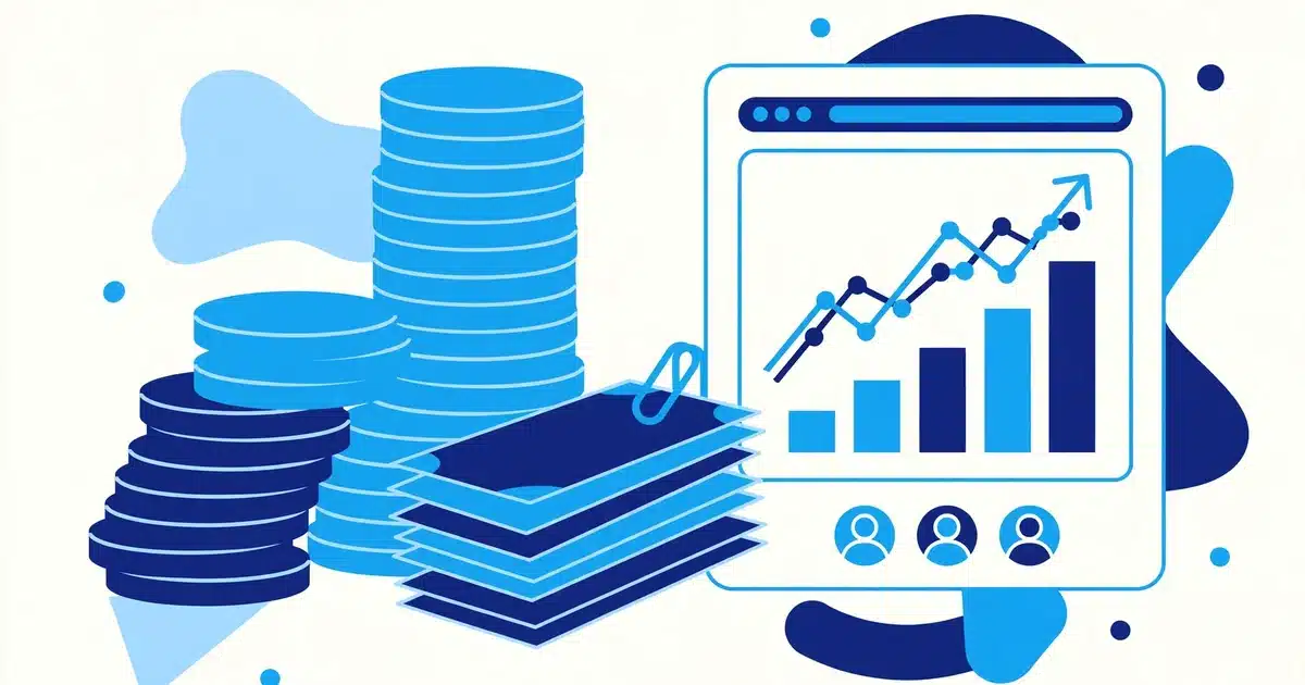 Flat illustration of rising subscription bills next to a CRM dashboard