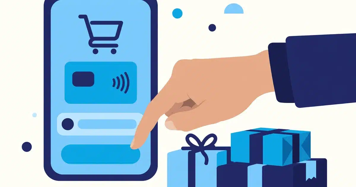 Fast mobile checkout for an ecommerce store with cart, payment card and packages