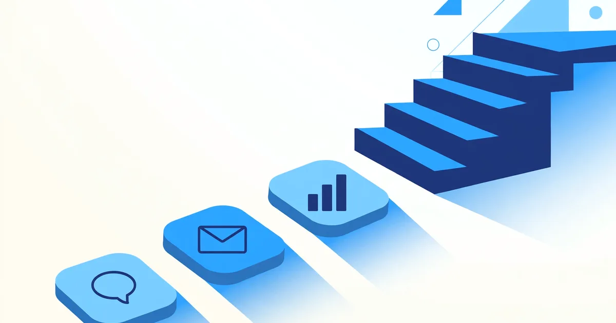 Small first steps toward AI adoption chat email and analytics icons