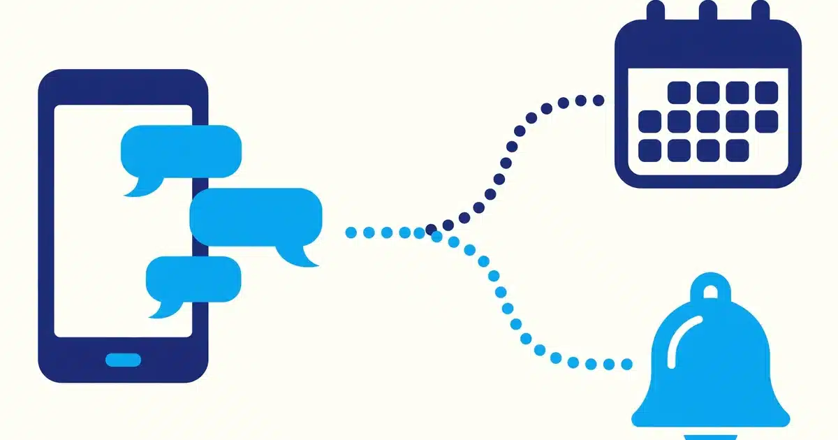 WhatsApp automation message flow illustration